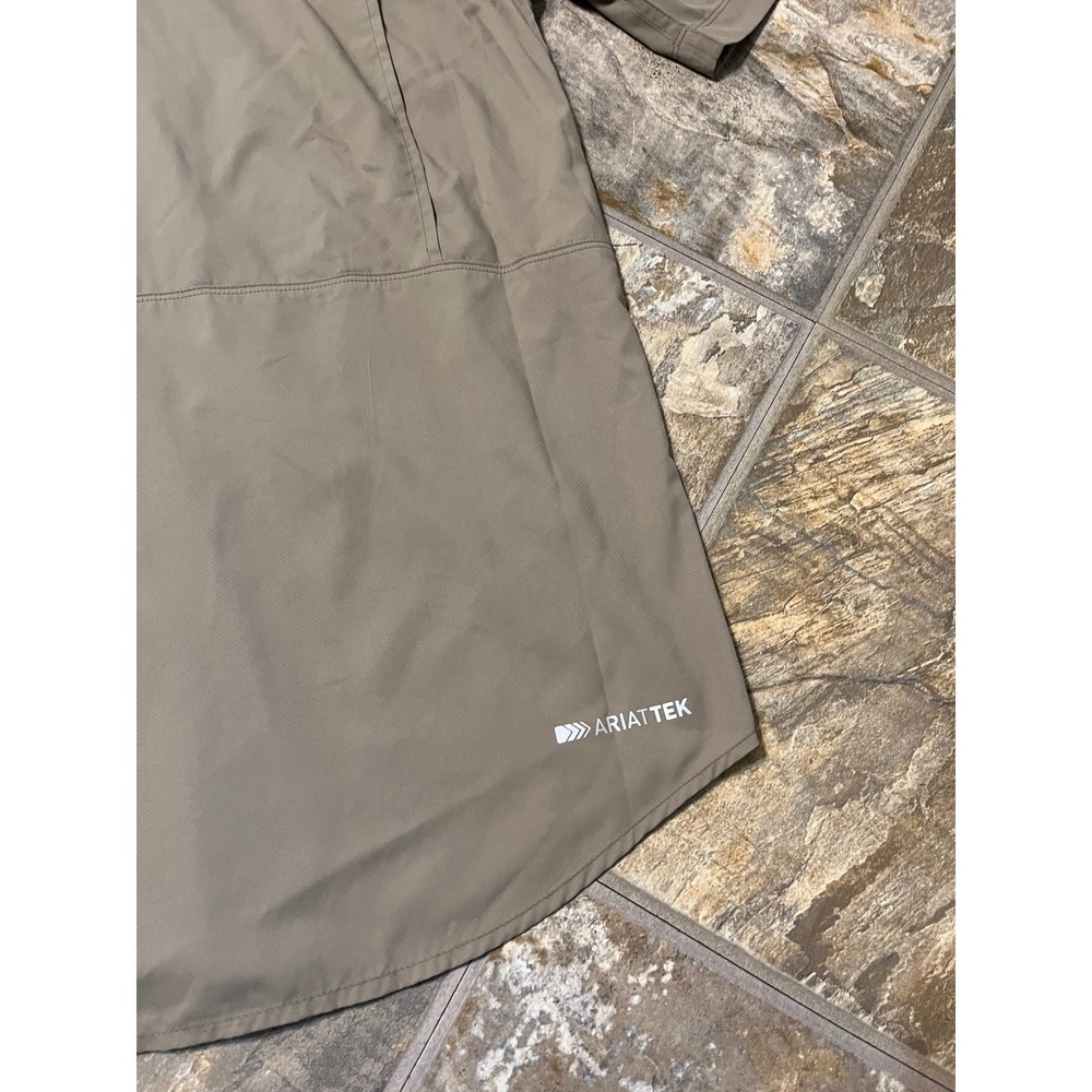 Ariat AriatTEK Shirt Mens Small Tan Heat Series Short Sleeve Button Up - Picture 4 of 9